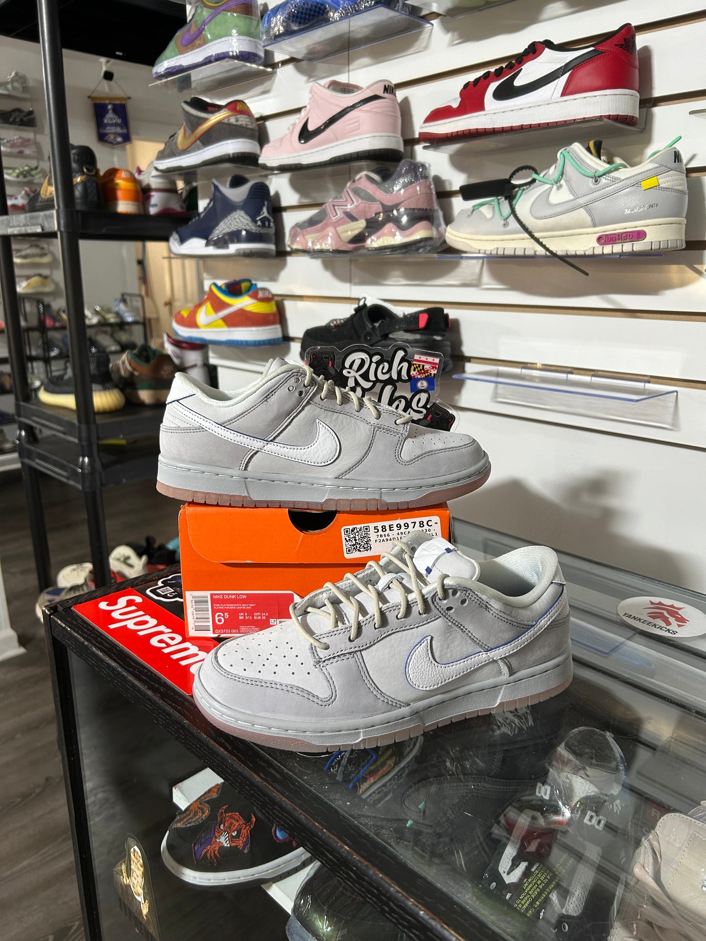 Wolf Grey Pure Platinum Dunks