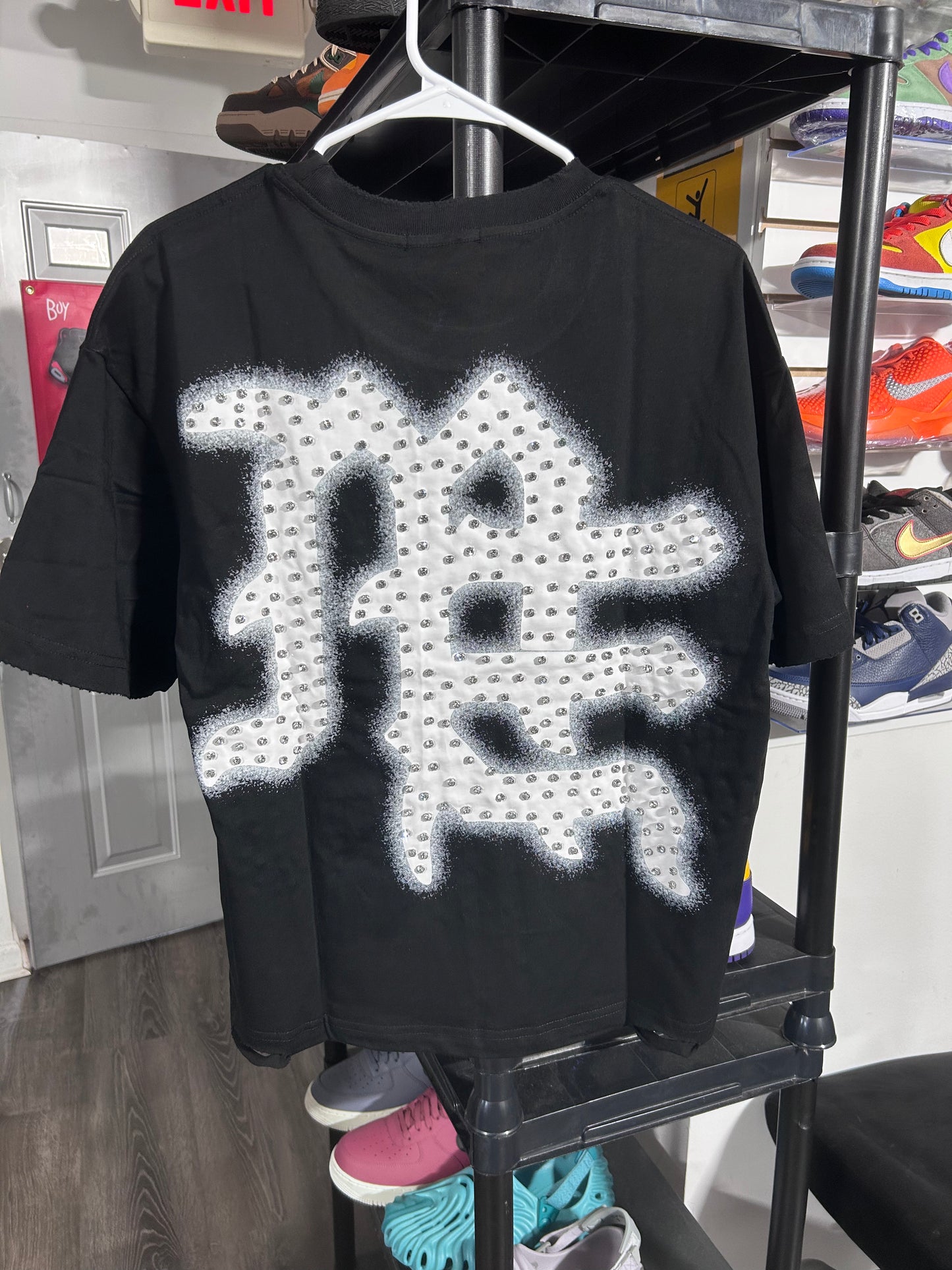 Black ‘End’ Rhinestone Tee