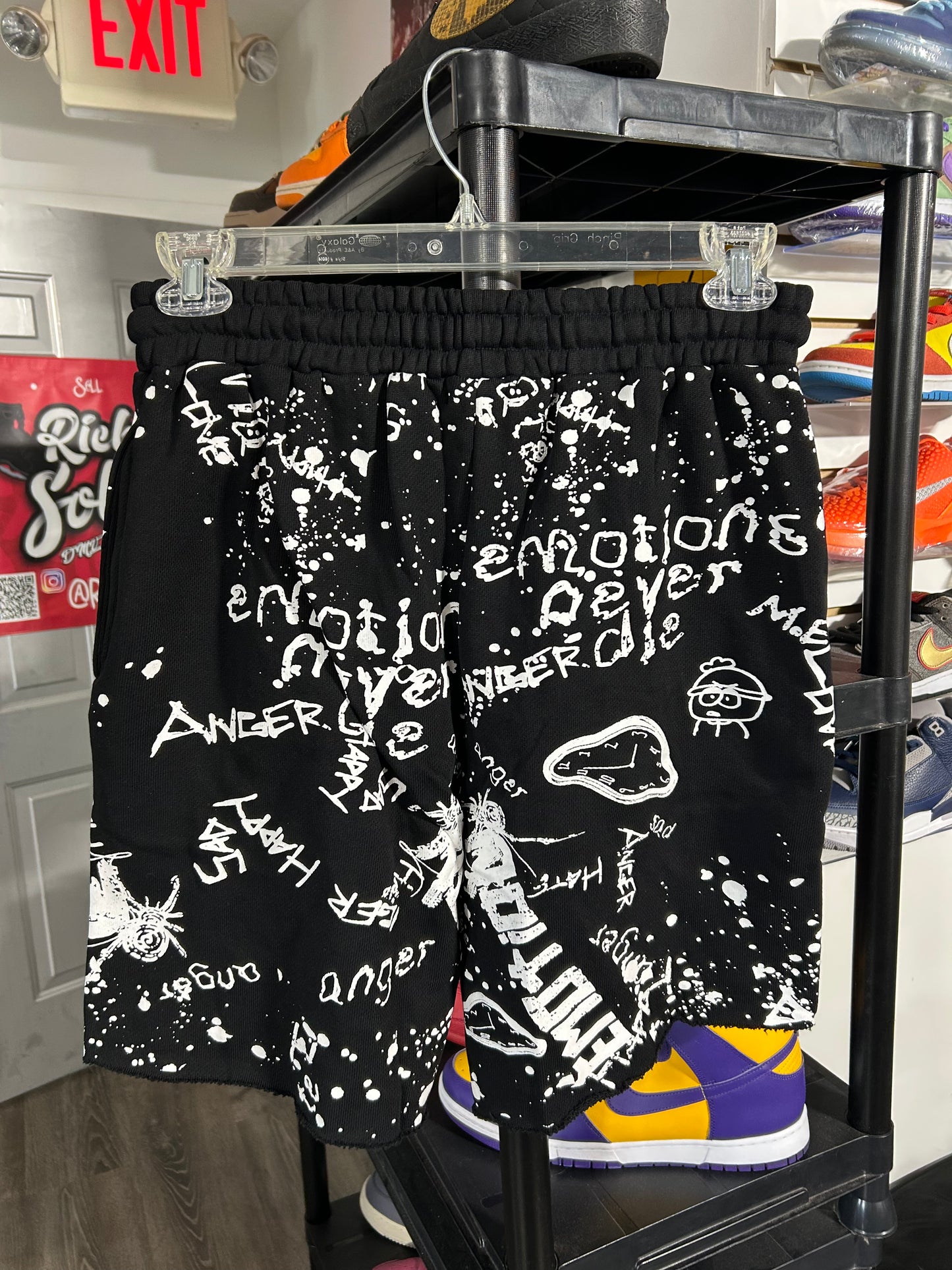 Black “Graffiti” Shorts