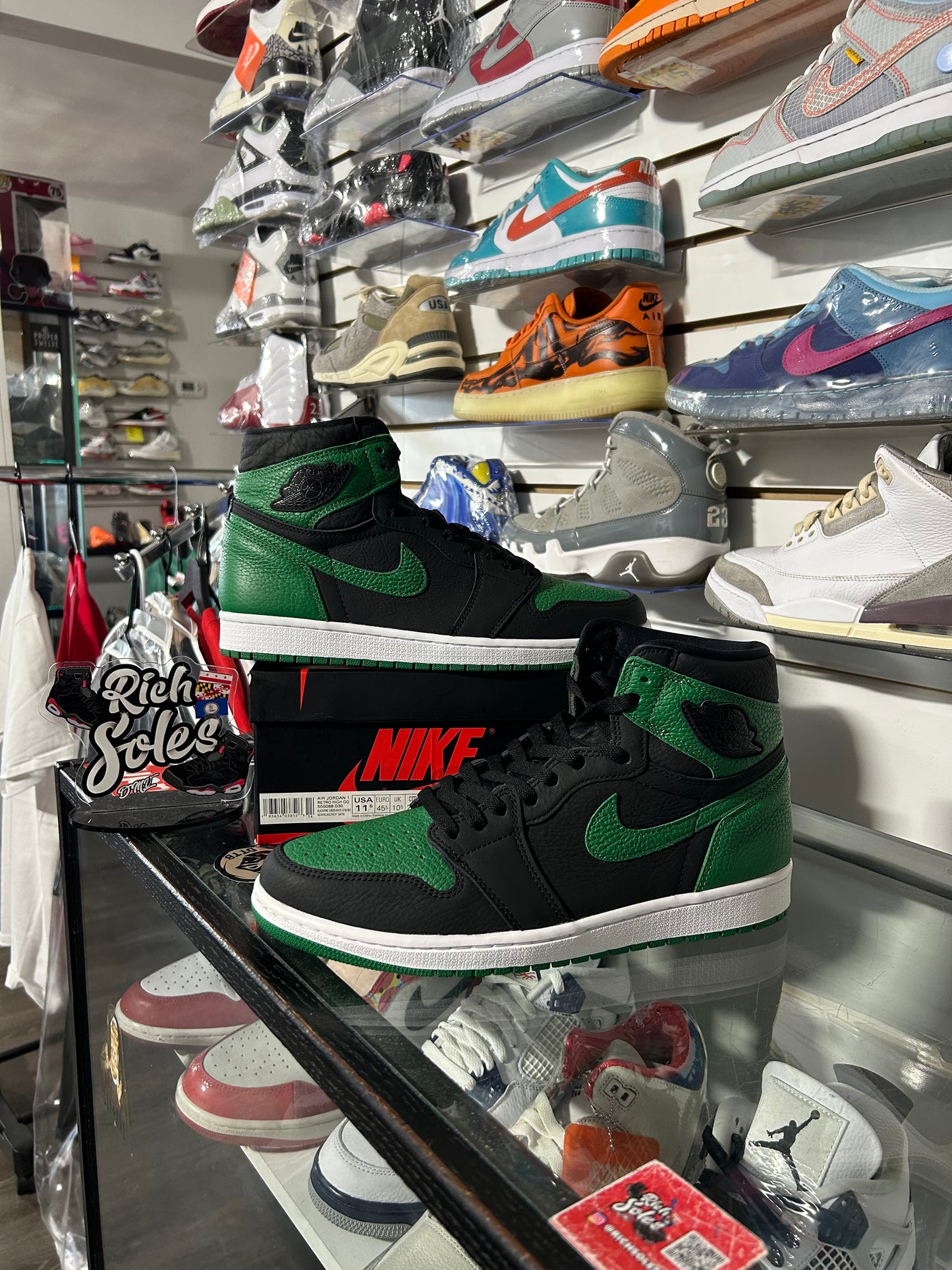 Pine Green Black 1’s
