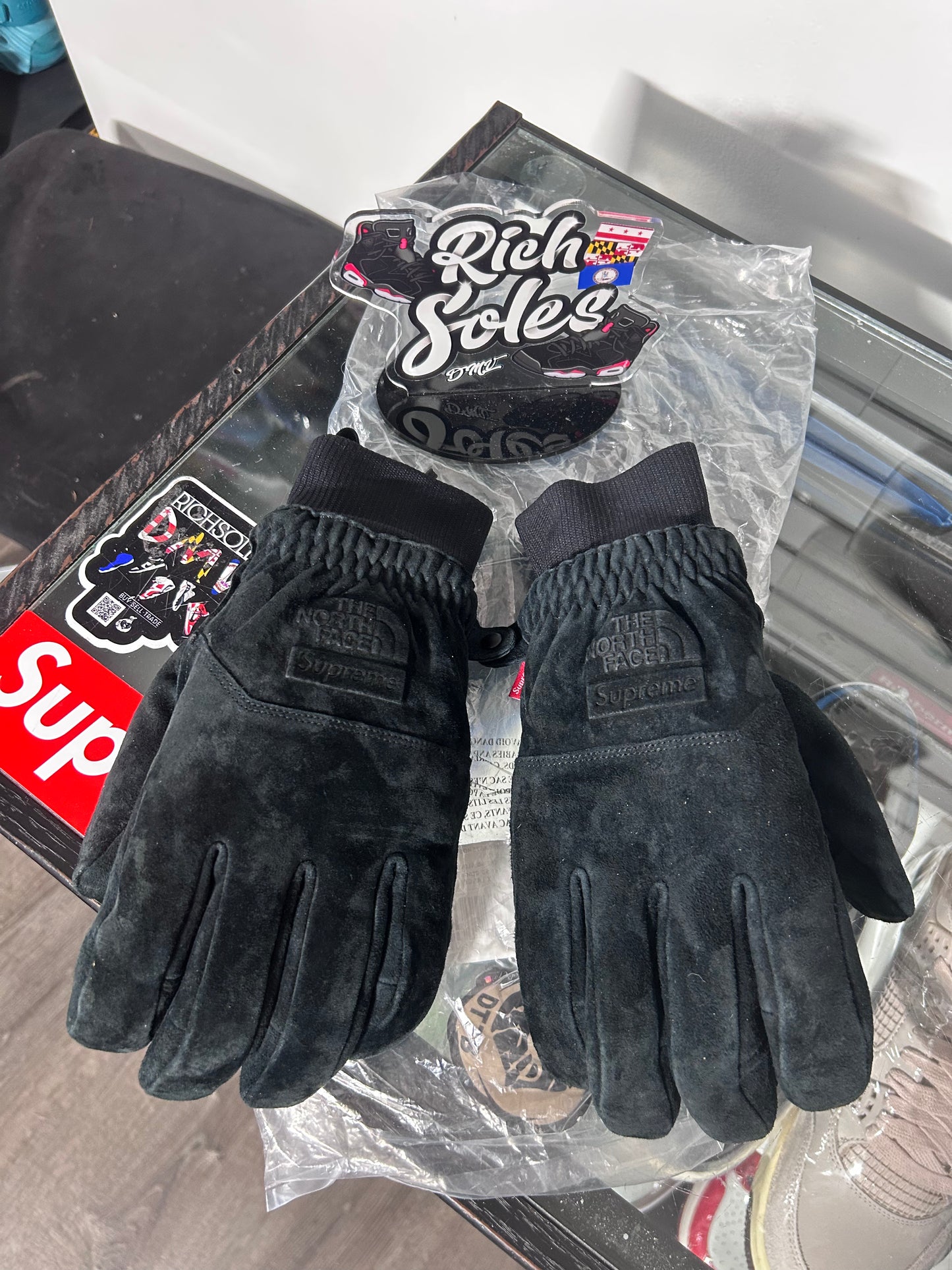 NorthFace Suede Gloves
