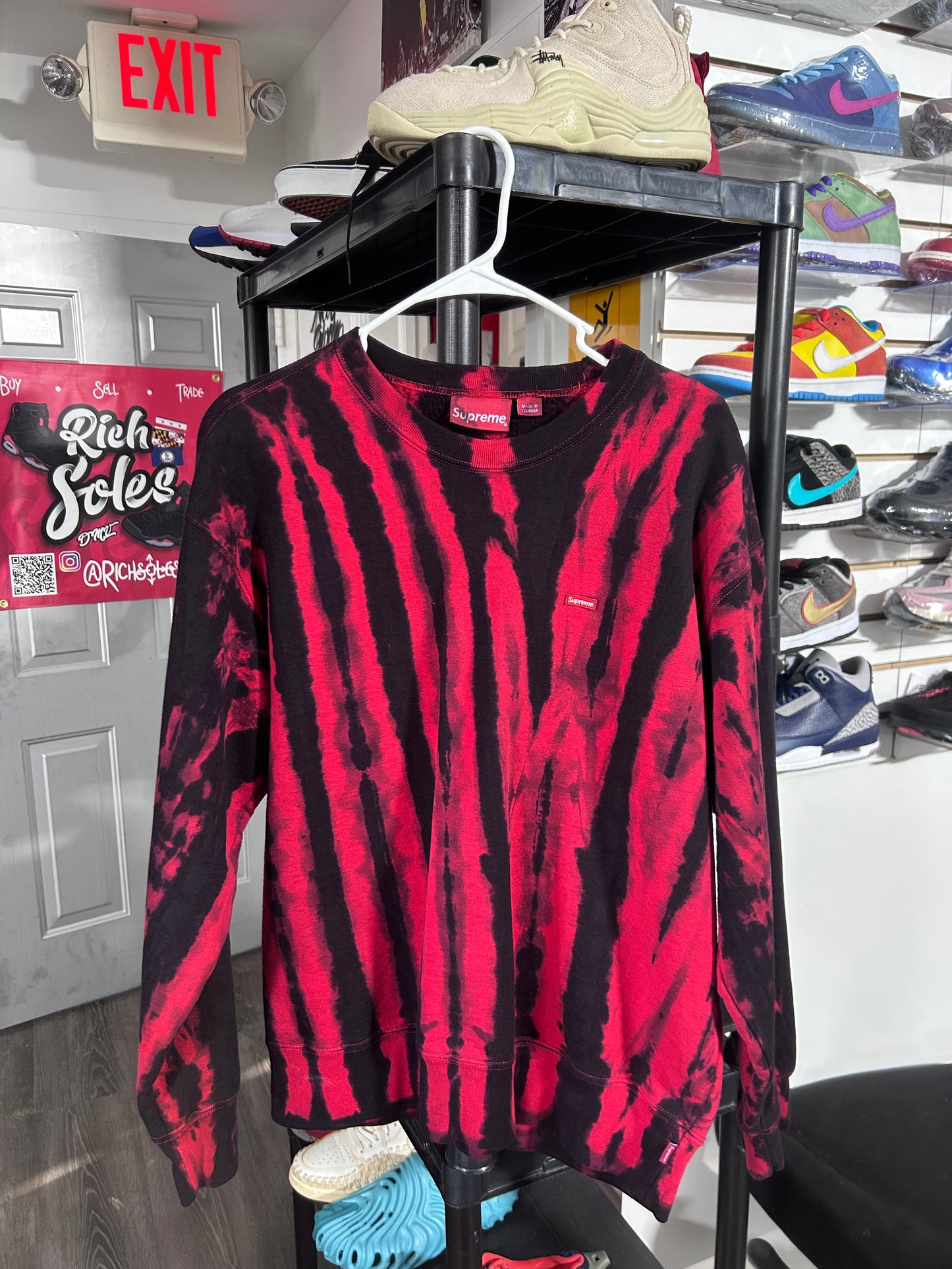 Red Tie Dye Crewneck