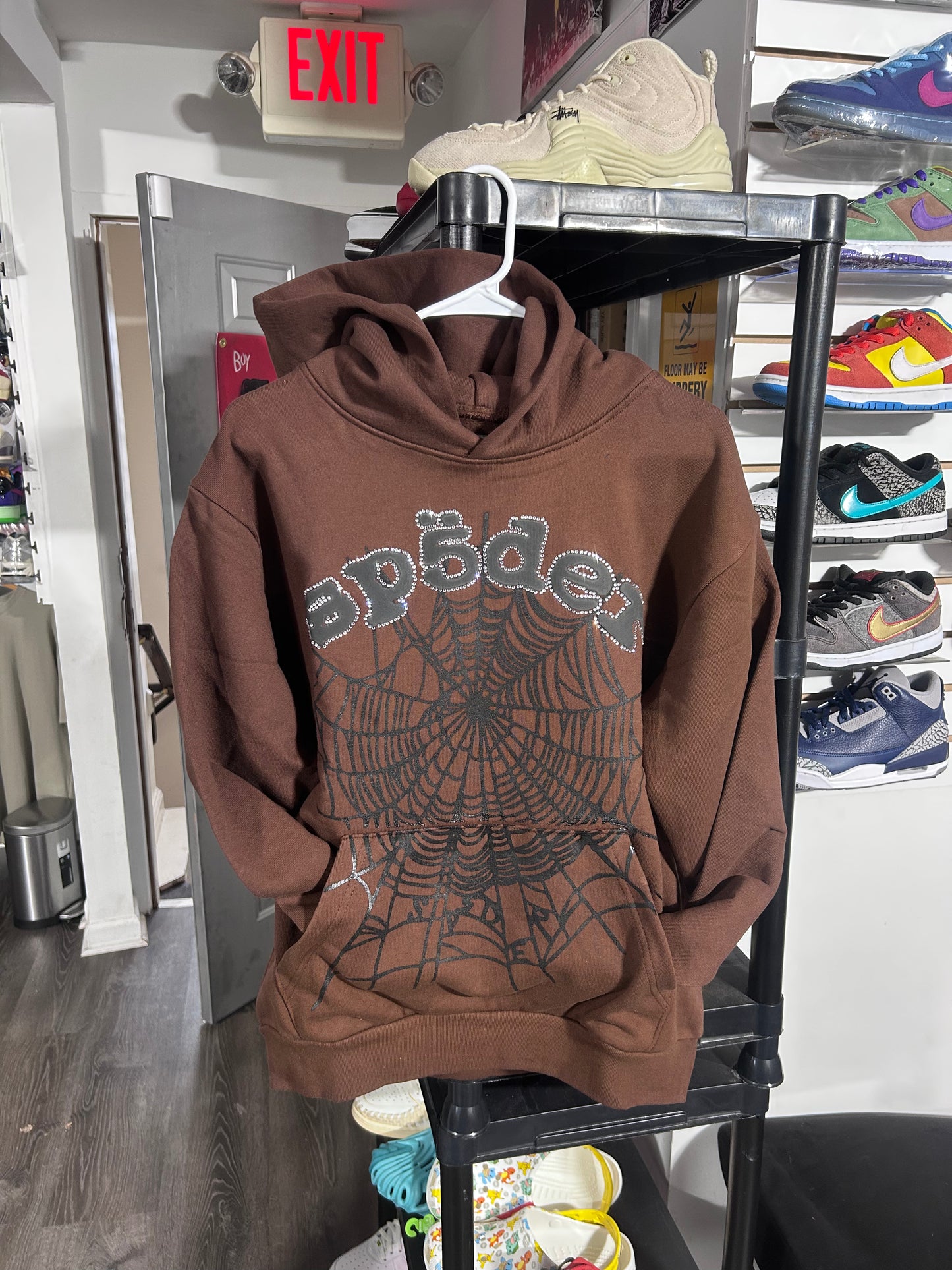 Rhinestone Hoodie ‘Brown’