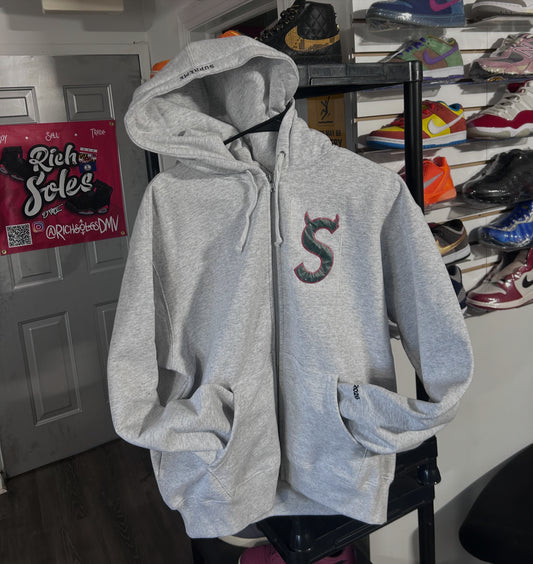 Devils S Logo Zip Up Hoodie