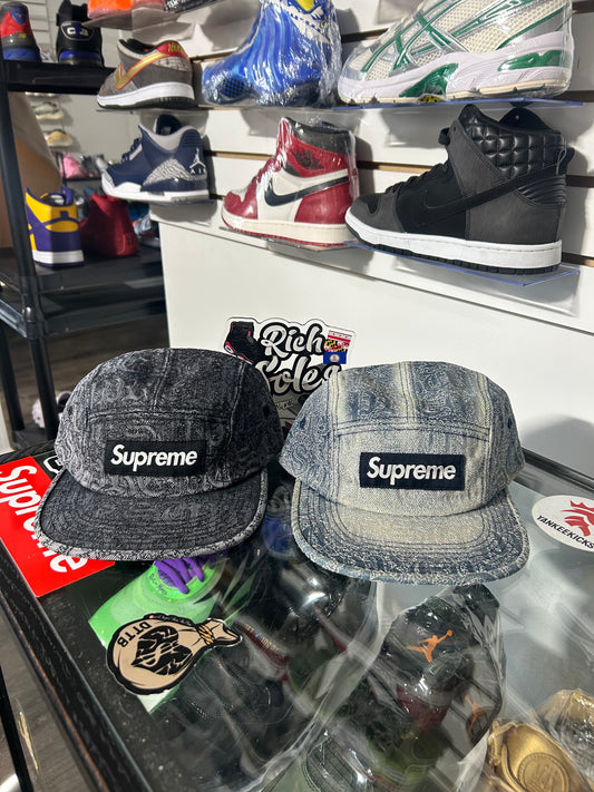 Stitched Old English Denim Caps