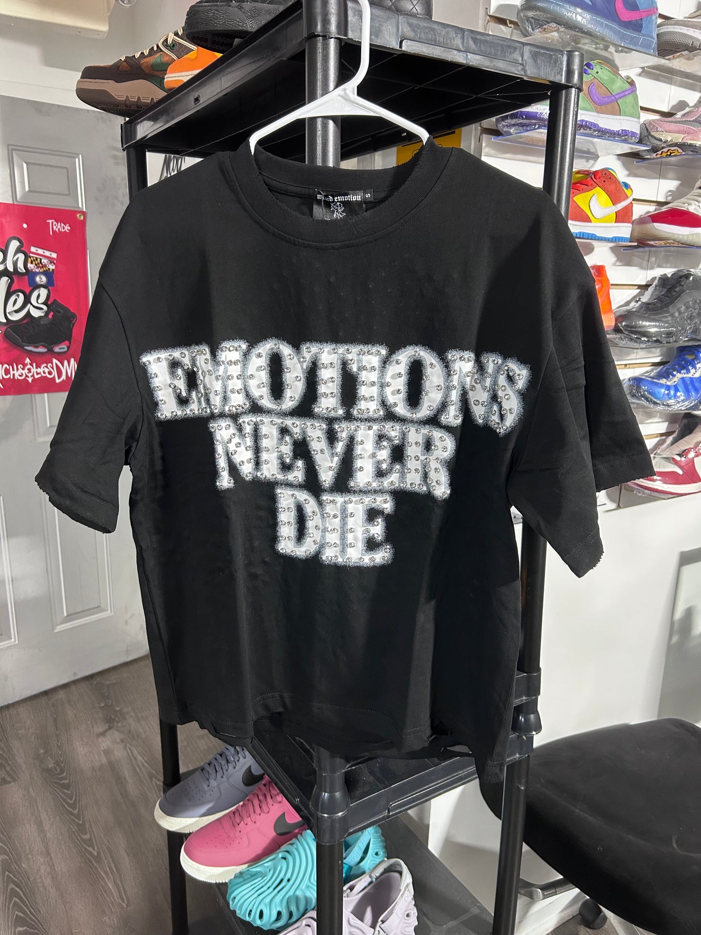 Black ‘End’ Rhinestone Tee
